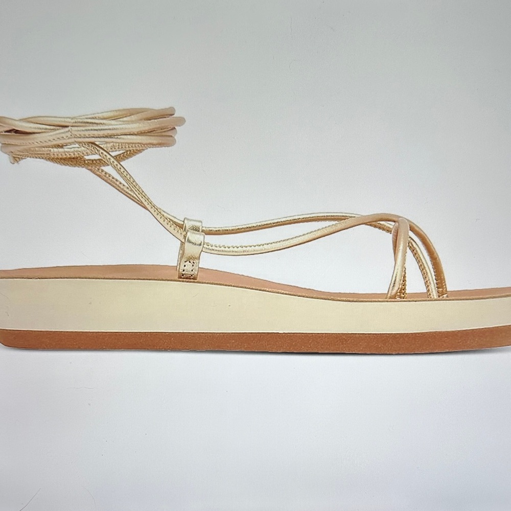 $280 New in Box Ancient Greek Sandals Gold Strappy Sandals sz 36 - Picture 3 of 13